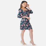 Selvia  Women Sheath Dark Blue Knee Length Dress